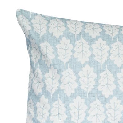 Autumn Leaf XL Rectangular Cushion in Duck Egg