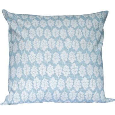 Autumn Leaf Extra-Large Cushion in Duck Egg