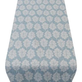 Autumn Leaf Table Runner in Duck Egg Blue