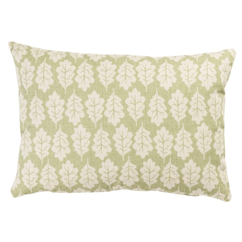 Autumn Leaf Boudoir Cushion in Sage