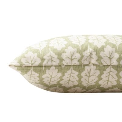 Autumn Leaf Boudoir Cushion in Sage