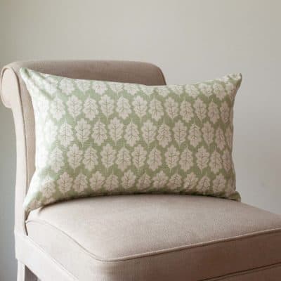 Autumn Leaf XL Rectangular Cushion in Sage