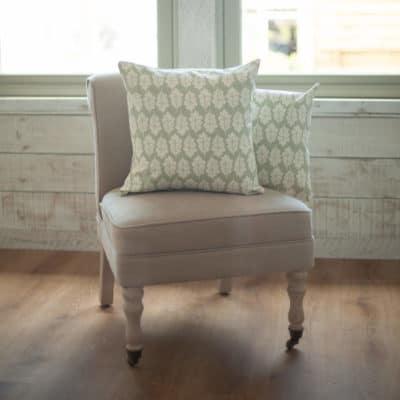 Autumn Leaf Cushion in Sage