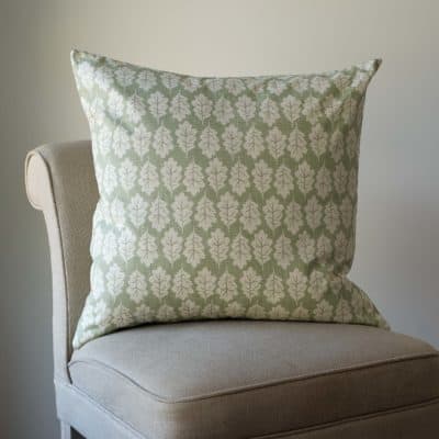 Autumn Leaf Extra-Large Cushion in Sage