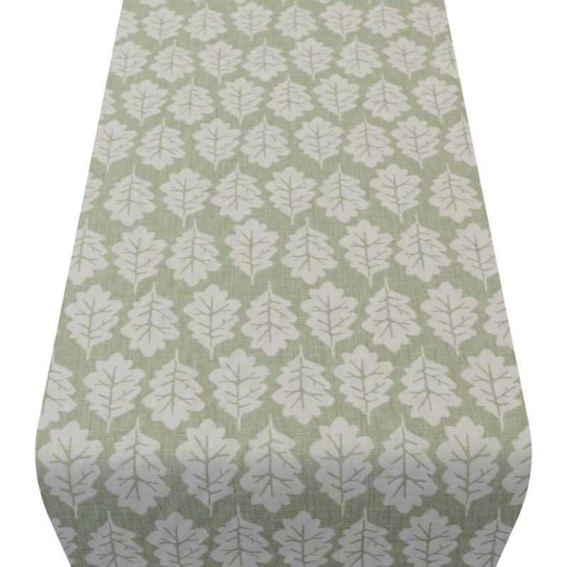 Autumn Leaf Table Runner in Sage Green