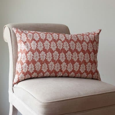 Autumn Leaf XL Rectangular Cushion in Terracotta