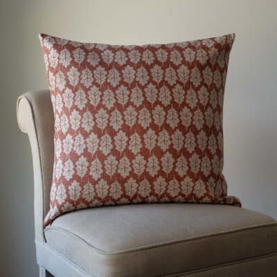 Autumn Leaf Extra-Large Cushion in Terracotta