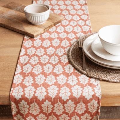 Autumn Leaf Table Runner in Terracotta