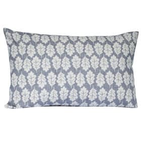 Autumn Leaf XL Rectangular Cushion in Dove Grey