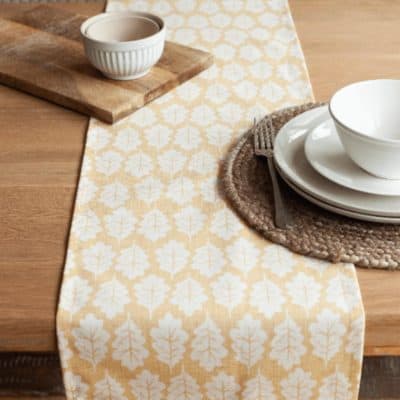 Autumn Leaf Table Runner in Yellow