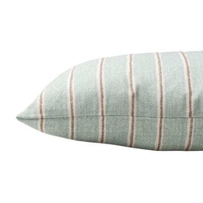 Cambridge Stripe Boudoir Cushion in Duck Egg