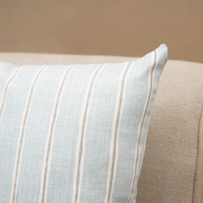 Cambridge Stripe Cushion in Duck Egg