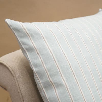 Cambridge Stripe Extra-Large Cushion in Duck Egg