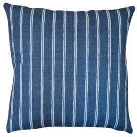 Cambridge Stripe Cushion in Indigo