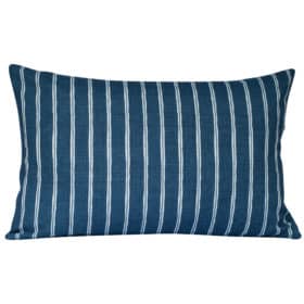 Cambridge Stripe XL Rectangular Cushion in Indigo