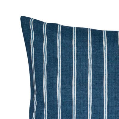 Cambridge Stripe XL Rectangular Cushion in Indigo