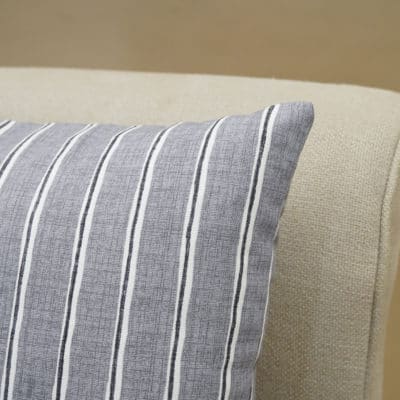 Cambridge Stripe Cushion in Dove Grey