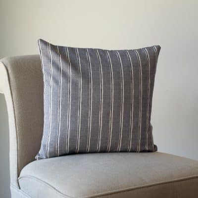 Cambridge Stripe Cushion in Dove Grey