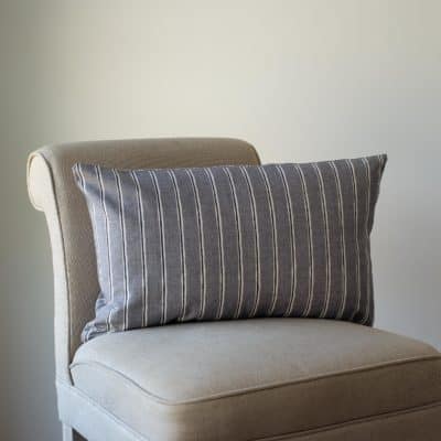 Cambridge Stripe XL Rectangular Cushion in Dove Grey