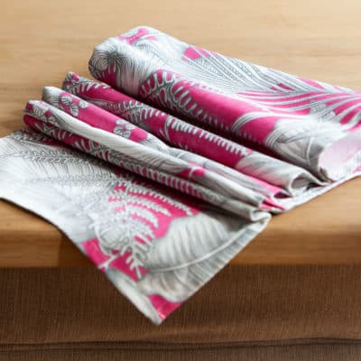 Neon Floral Table Runner in Pink