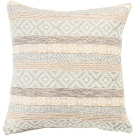 Aztec Boucle Chenille Cushion in Grey