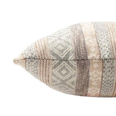 Aztec Boucle Chenille Cushion in Grey