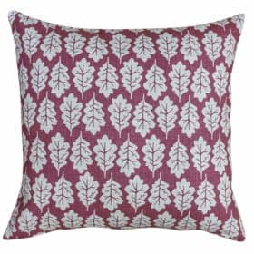 Autumn Leaf Cushion in Mulberry
