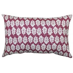 Autumn Leaf XL Rectangular Cushion in Mulberry