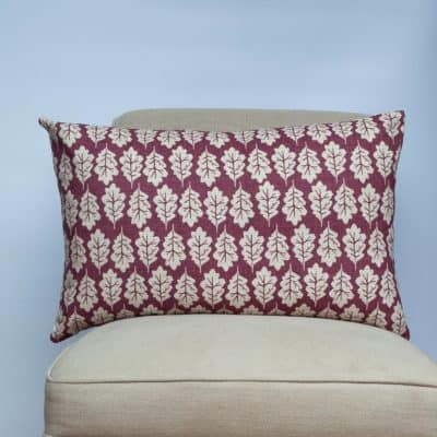 Autumn Leaf XL Rectangular Cushion in Mulberry
