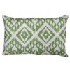 Moroccan Kilim Print XL Rectangular Cushion in Forest Green