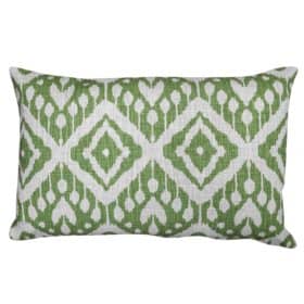 Moroccan Kilim Print XL Rectangular Cushion in Forest Green