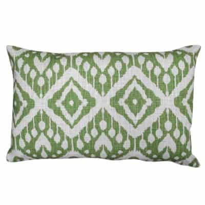 Moroccan Kilim Print XL Rectangular Cushion in Forest Green