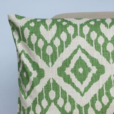 Moroccan Kilim Print XL Rectangular Cushion in Forest Green