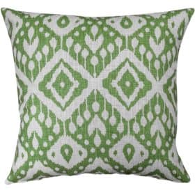 Moroccan Kilim Print Extra-Large Cushion in Forest Green