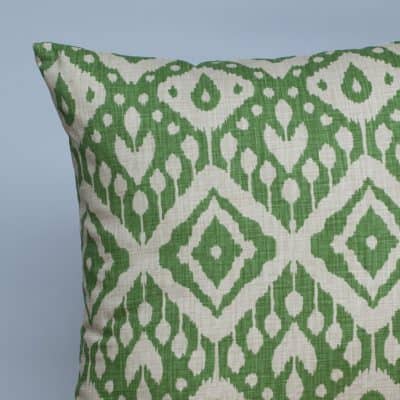 Moroccan Kilim Print Extra-Large Cushion in Forest Green