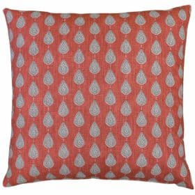 Kerala Batik Extra-Large Cushion in Scarlet Red