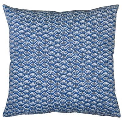 Manhattan Art Deco Print Extra-Large Cushion Cover in Navy Blue