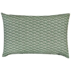 Manhattan Art Deco Print XL Rectangular Cushion Cover in Olive Green