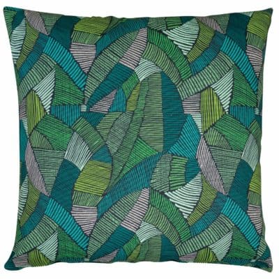 Botanic Abstract Leaf Extra-Large Cushion in Green