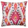 Heavyweight Linen-blend Ikat Cushion in Pink and Orange