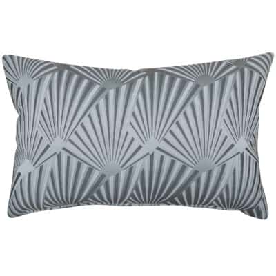 Avenue Art Deco XL Rectangular Cushion in Silver