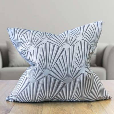 Avenue Art Deco Extra-Large Cushion in Silver