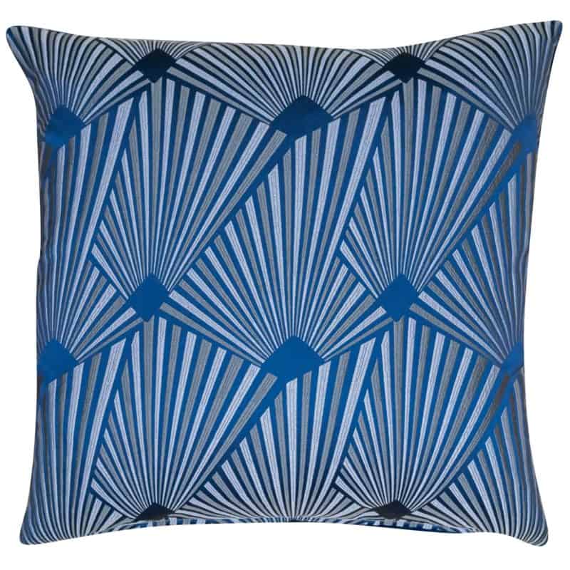 Avenue Art Deco Cushion in Navy Blue