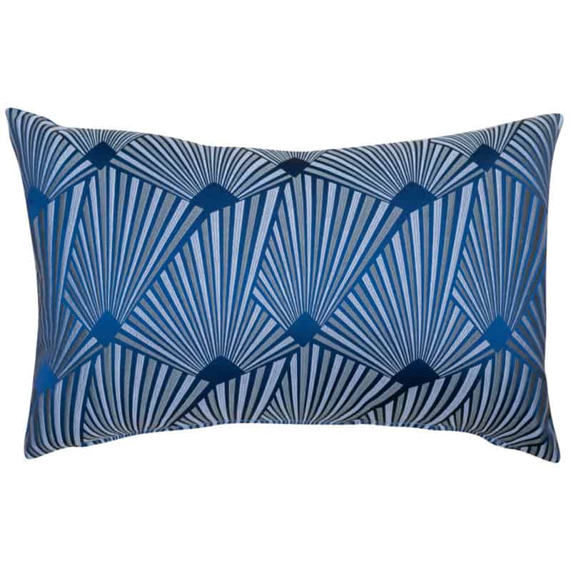 Avenue Art Deco XL Rectangular Cushion in Navy Blue