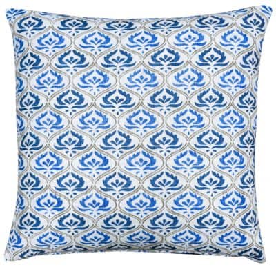 Tamil Batik Cushion in Indigo Blue