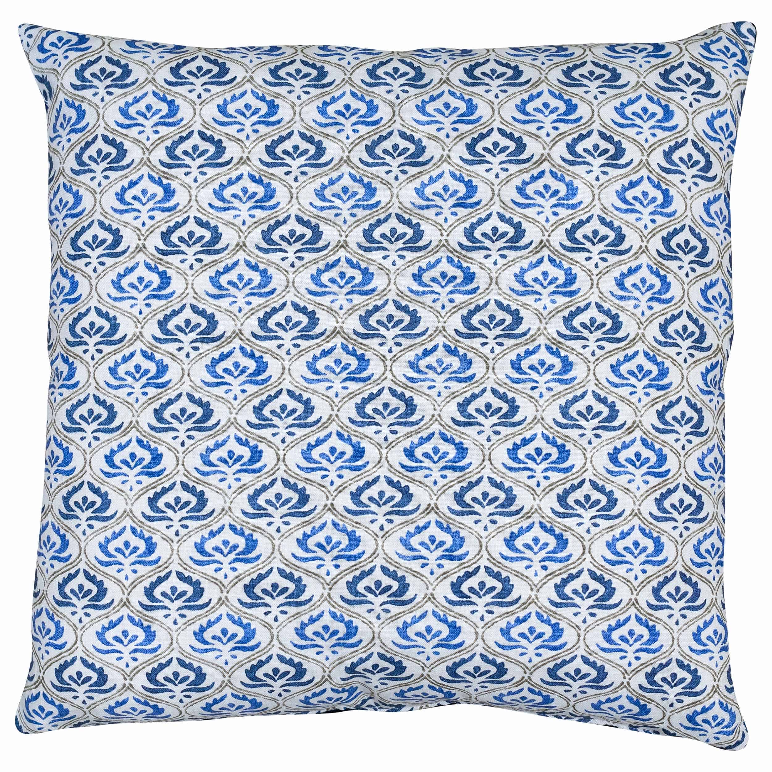 Tamil Batik Extra-Large Cushion in Indigo Blue