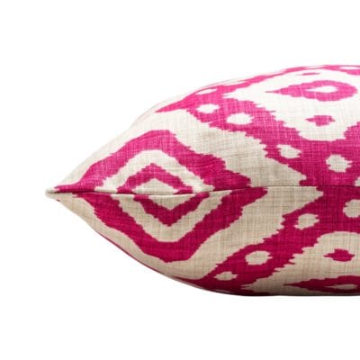 Moroccan Kilim Print Extra-Large Cushion in Bright Pink