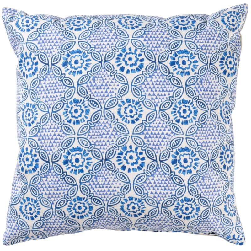 Cordoba Print Cushion in Indigo Blue
