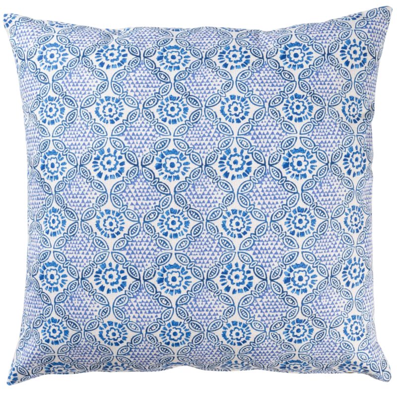 Cordoba Print Extra-Large Cushion in Indigo Blue