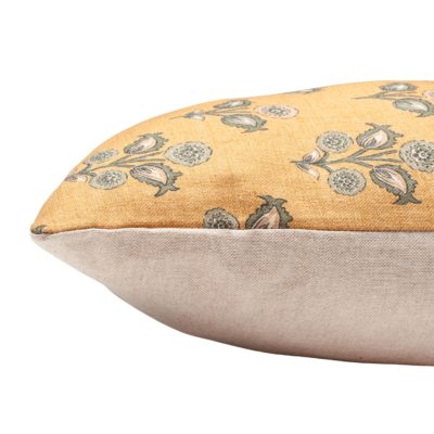 Jaipur Ochre Linen Blend Boudoir Cushion